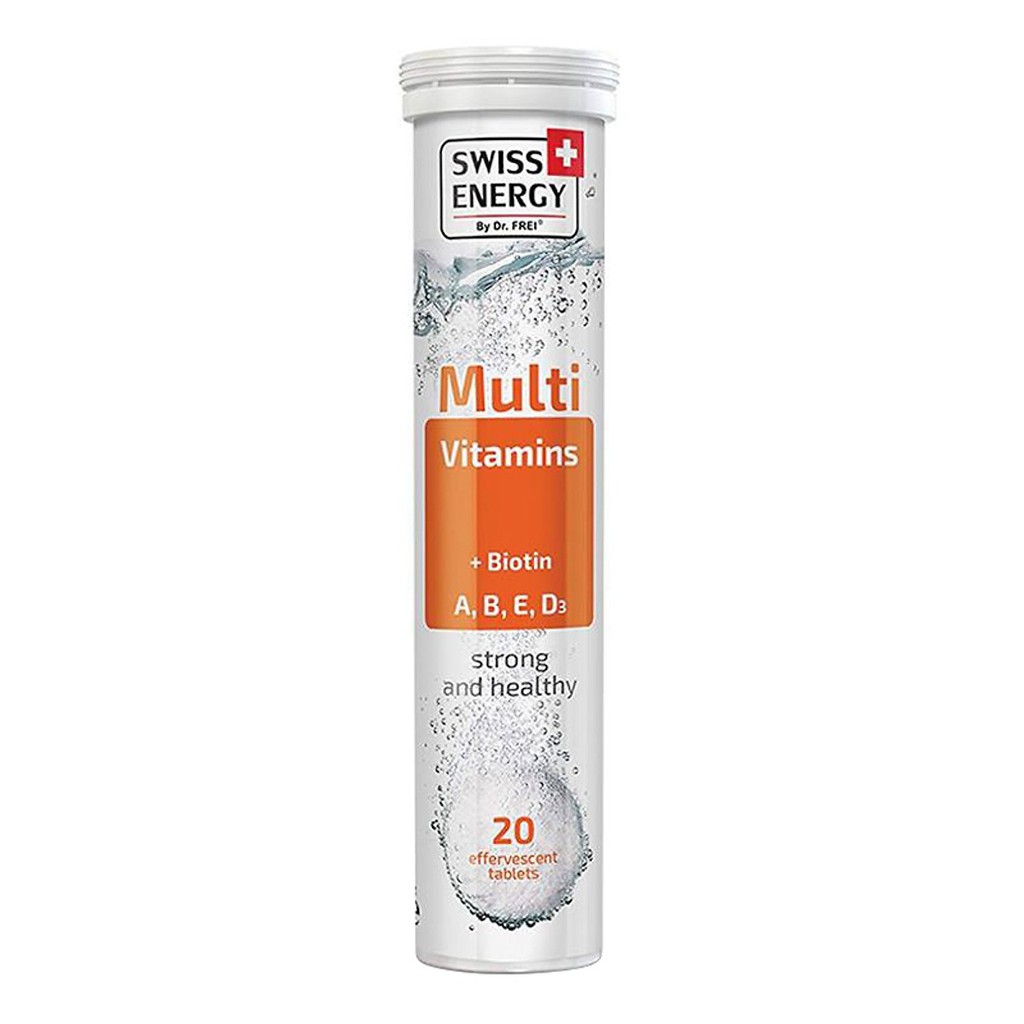 [Free ship] Viên sủi tăng sức đề kháng, hỗ trợ đẹp da và tóc Swiss Energy Multi Vitamins + Biotin (Tuýp 20 viên) | BigBuy360 - bigbuy360.vn