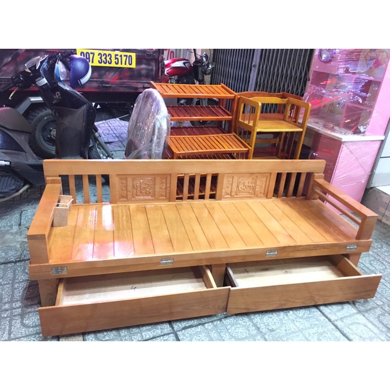 Giường gấp gỗ sồi