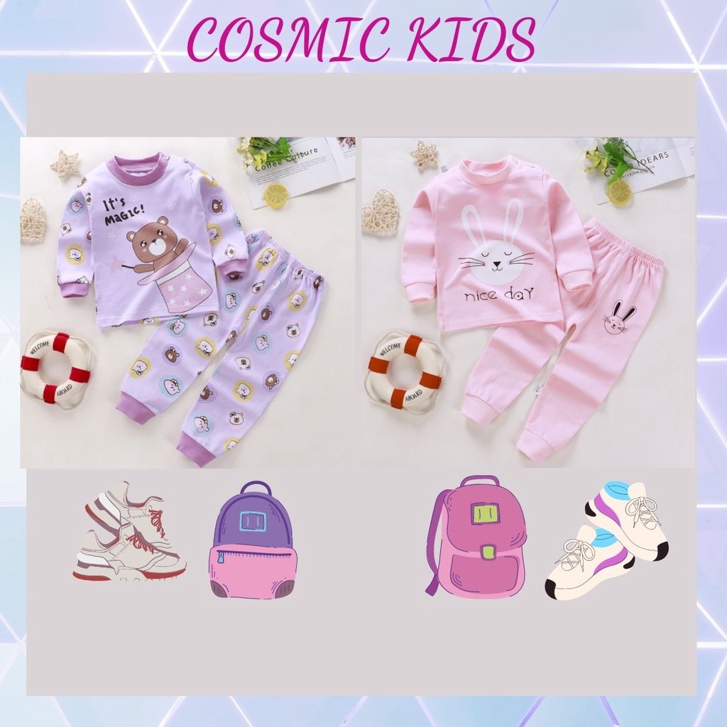 💕Bộ dài tay cotton bé gái tới 8 tuổi - Bộ thu đông cho bé gái