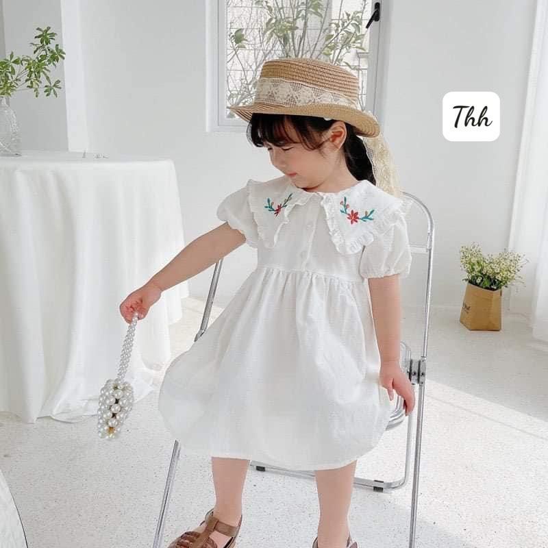 VÁY TRẮNG CHO BÉ GÁI ĐI HỌC TỪ 1 ĐẾN 6 TUỔI