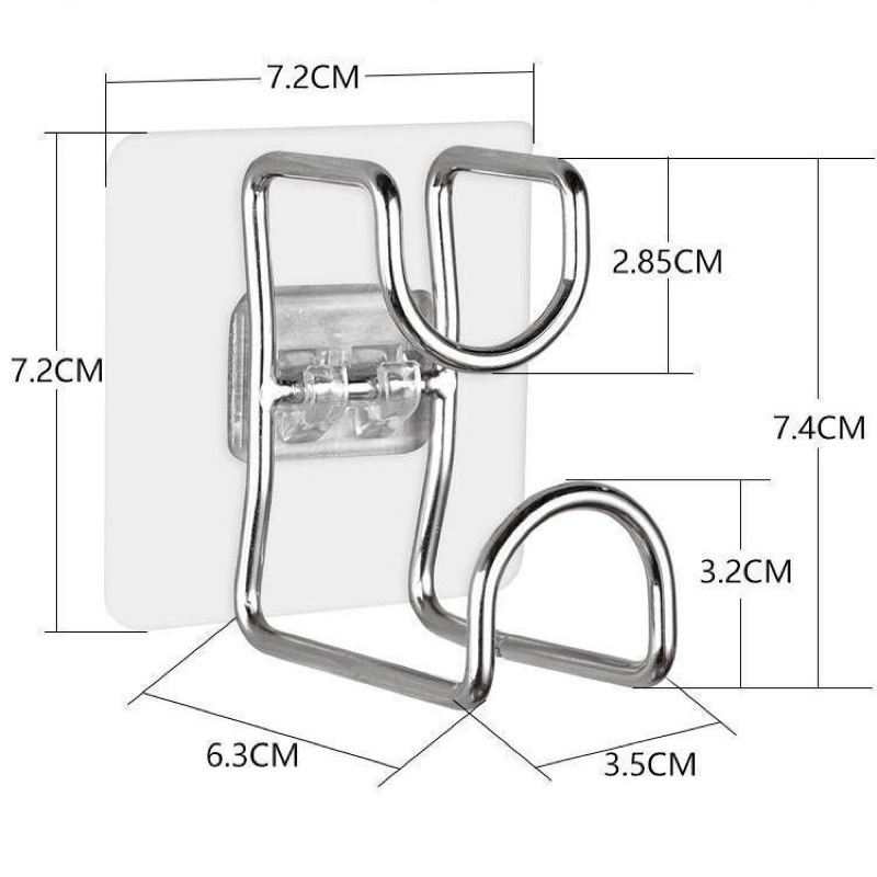 Móc Inox Dán Tường Treo Thau Chậu , Khăn , Quần Áo , Giá Gắn Tường Treo Đồ Nhà Bếp , Nhà Tắm