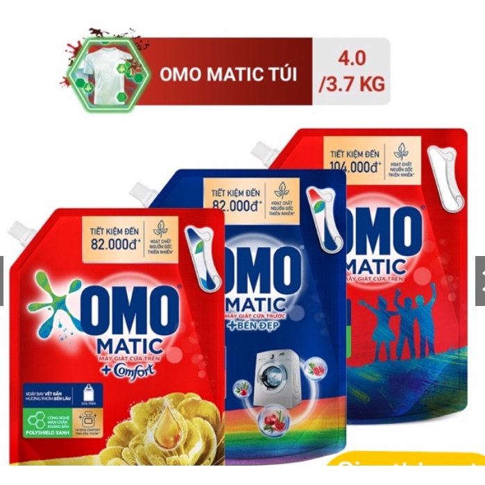 Túi nước giặt OMO Matic 3,7kg/4kg