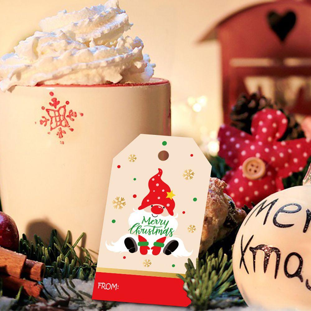 MAG Set 50 Thẻ Giấy Hình Ông Già Noel Trang Trí Giáng Sinh