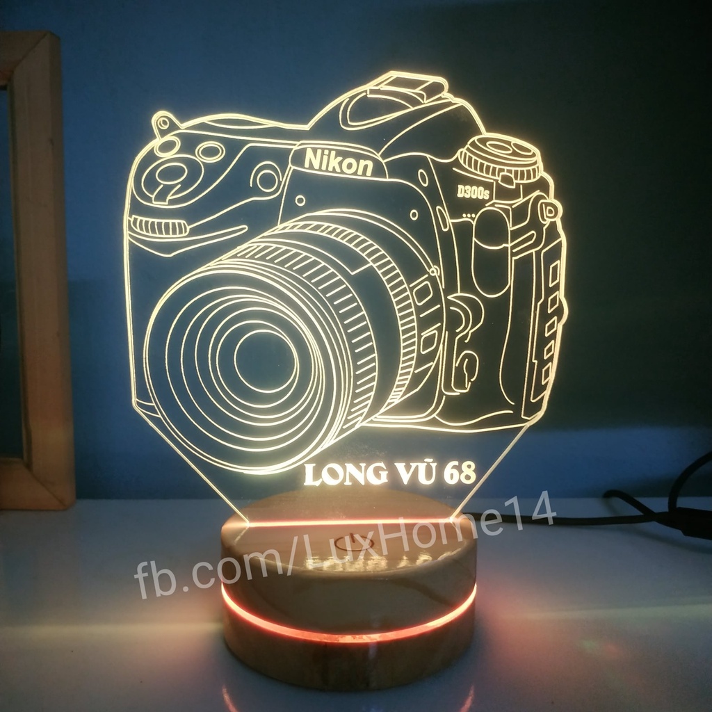Đèn led 3D đèn decor bàn làm việc dành cho các Photographer