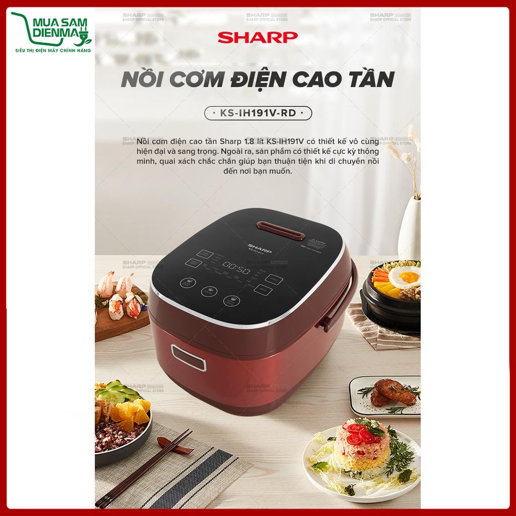 Nồi Cơm Cao Tần Cảm Ứng Sharp 1.8L KS-IH191V-RD