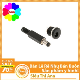 Combo 5 cặp jack DC có ốc vặn 5.5×2.1mm đực-cái
