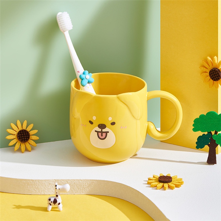 Cốc Đánh Răng Bằng Nhựa Chống Rơi Hình Cún Con Dễ Thương Cho Học Sinh MY0172