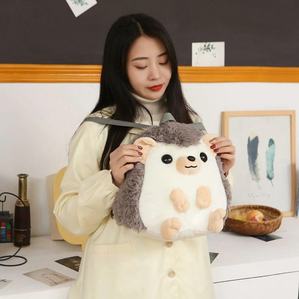 Mmluck Ba Lô Hình Nhím Nhồi Bông Có Khóa Kéo Đáng Yêu Dành Cho Trẻ Em