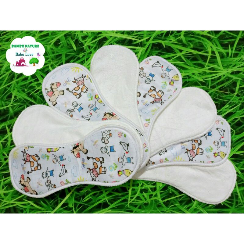 MIẾNG LÓT BỈM VẢI BAMBOO NATURE BABU LOVE SIÊU THẤM HÚT SIZE M,L