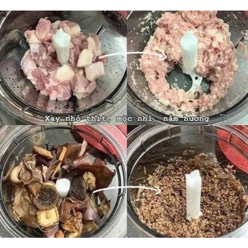 Máy xay thịt đa năng kitchen food cối inox 2 lit