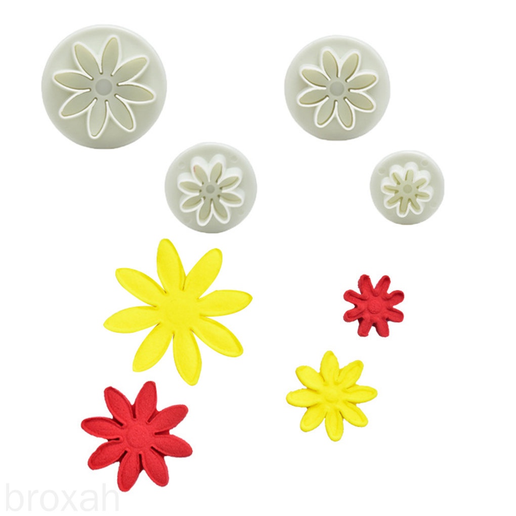 Set 4 Khuôn Nhấn Tạo Họa Tiết Trang Trí Bánh