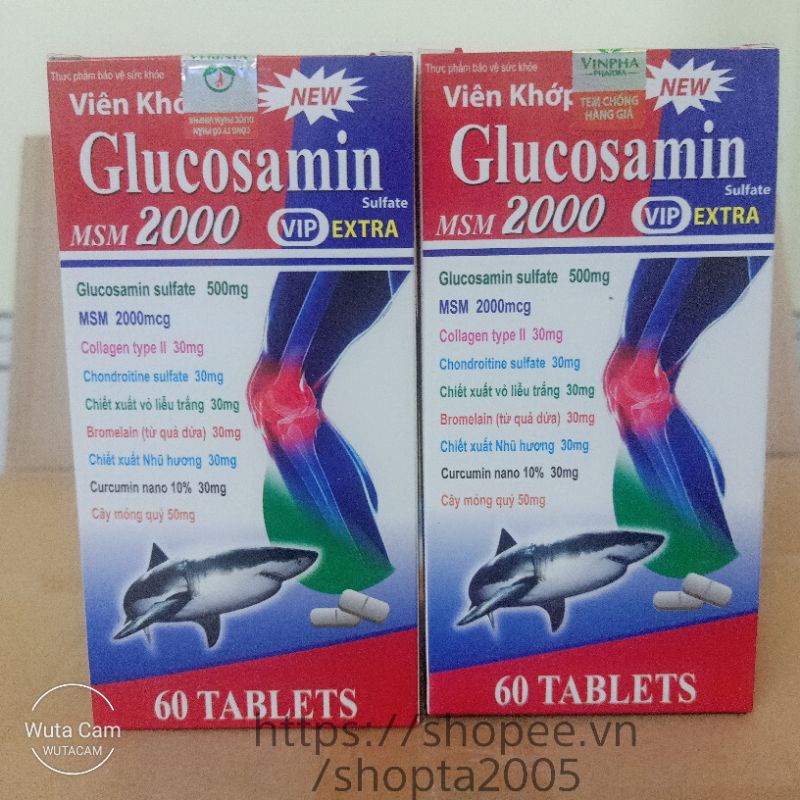 Viên khớp Glucosamin MSM 2000 giúp bổ sung dưỡng chất cho khớp -