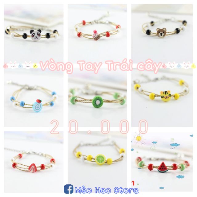 Vòng Tay Trái Cây , Hoa Quả ( sỉ từ 10k )