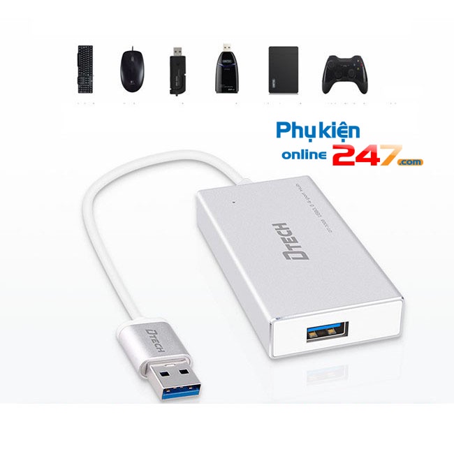 Bộ chia USB 3.0 hỗ trợ nguồn phụ cắm ổ cứng di động