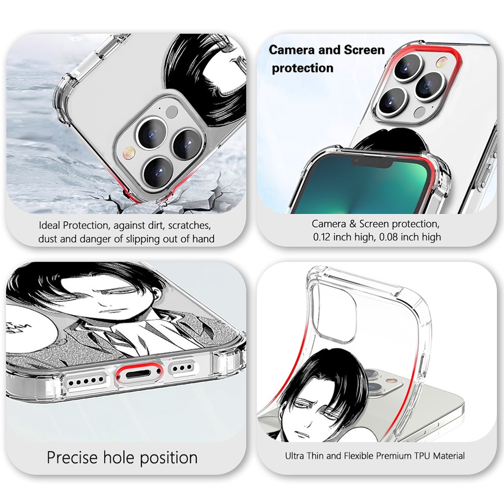 Ốp Điện Thoại Dẻo Họa Tiết Hoạt Hình Attack on Titan Cho iPhone 13 12 11 Pro Max lPhone 7 8 Plus XS Max