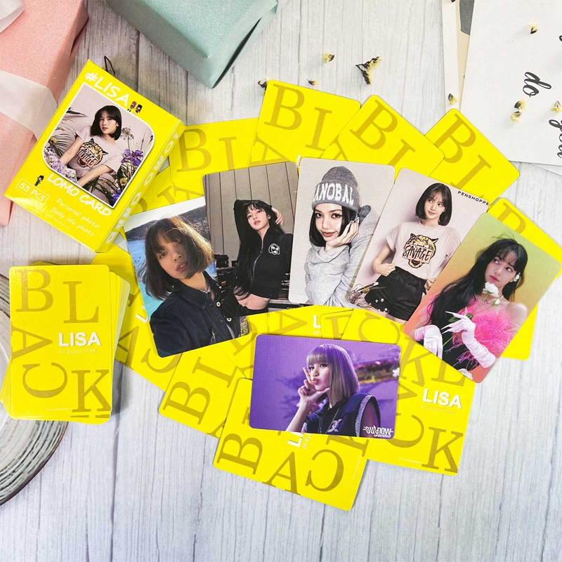 Set 55 thẻ ảnh lomo hình thành viên nhóm nhạc Blackpink làm quà tặng