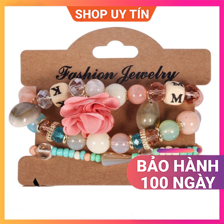 [NowShip - Giao Ngay] Set Vòng Đeo Tay Thổ Cẩm Vintage Bohemian Boho ILITAVT012