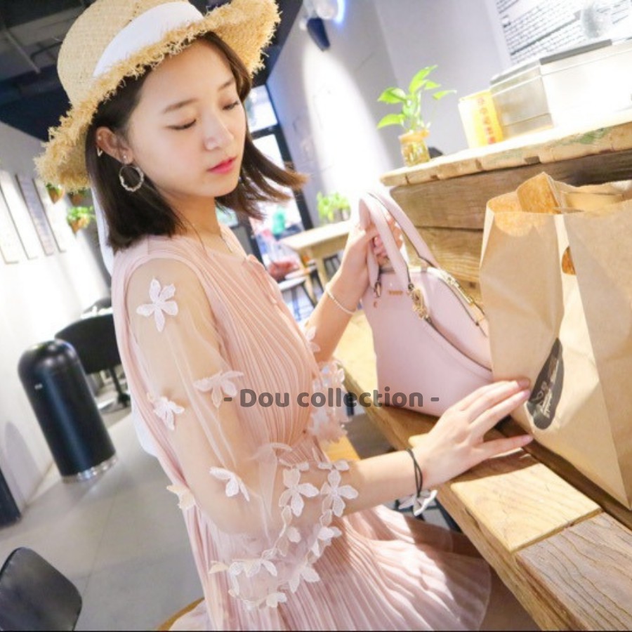 [NowShip2h] Nón Cói (Mũ Cói) Raffia Sợi Tự Nhiên Vành Tua Rua Phối Dây Nơ Đi Biển - Mã NC008