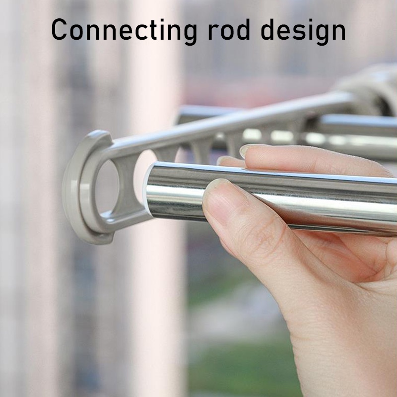 Giá treo quần áo MENGNI gắn khung cửa sổ tiện lợi nhiều màu sắc