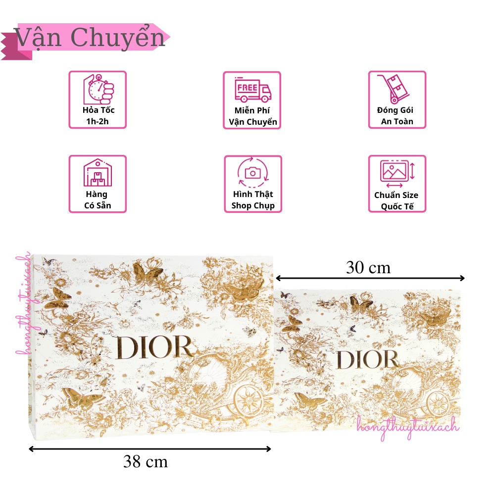 Hộp Nam Châm Di or Trắng Chữ Vàng Nguyên Bản , Hôp Giấy Quà Tặng Di or Cao Cấp  [Có sẵn]