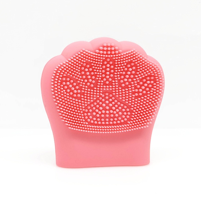 Bàn Chải Silicone Massage Làm Sạch Da Mặt Hình Chân Mèo