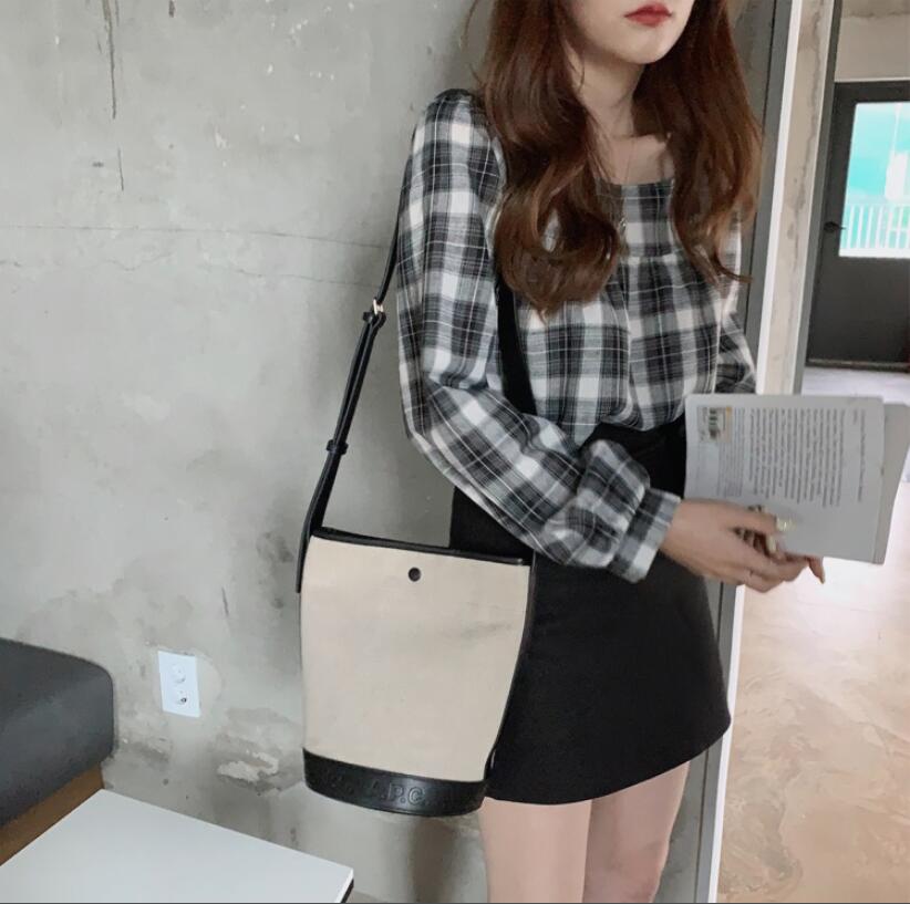 SUXI Áo kiểu tay dài cổ vuông thời trang dành cho nữ