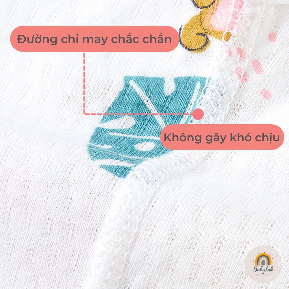 Bộ bodysuit cotton không tay mặc nhà cao cấp cho bé  - Size từ 4 đến 15kg