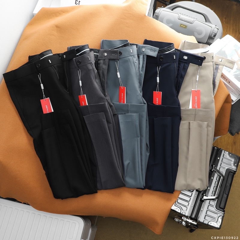 Quần Tây Nam - Quần Âu Nam Pierre Cardin An Phước SlimFit Ôm Công Sở Vải Co Giãn Chống Nhăn, Cạp Chun Có Big Size