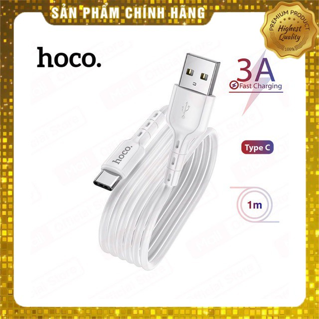 Dây cáp sạc iphone hoco du01 chân type-c/Light/Micro usb - dài 1m - dây sạc iphone bảo hành 6 tháng [ FULL BOX ]