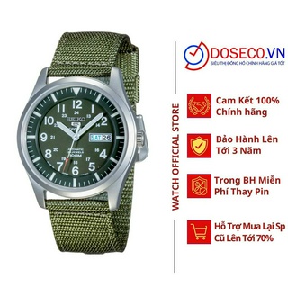 Đồng hồ nam chính hãng seiko 5 cơ automatic dây kim loại,dù cao cấp kính khoáng cứng chống va đập cl