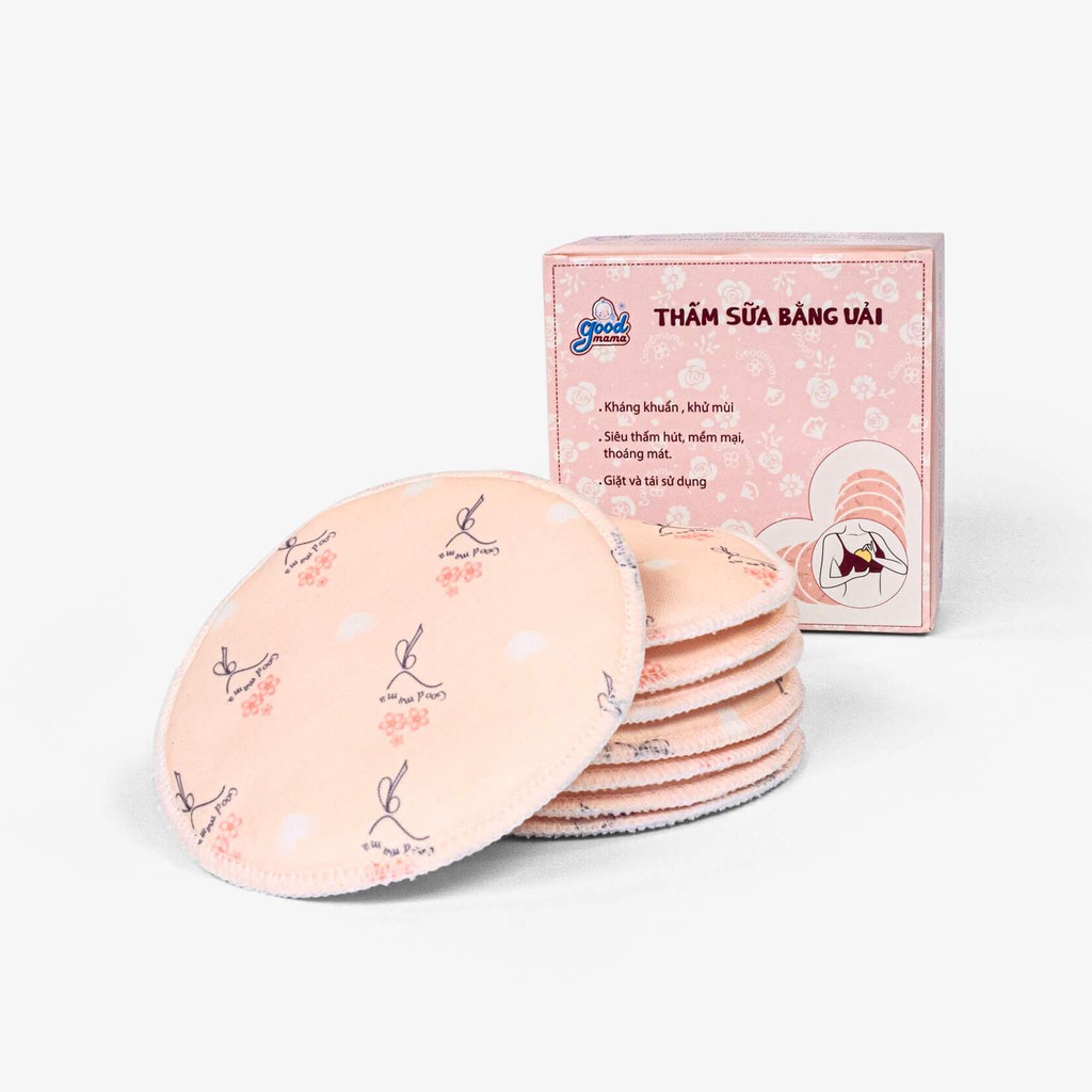 Miếng Lót Thấm Sữa Tái Sử Dụng Set 8 chiếc Goodmama