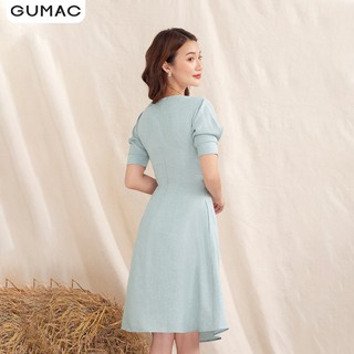 Đầm nữ cổ trắng đăng ten GUMAC DA1004