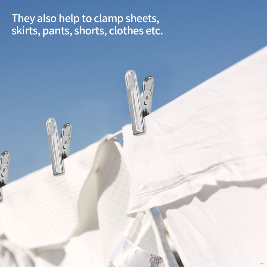 Bộ 14 Kẹp Quần Áo Bằng Thép Không Gỉ