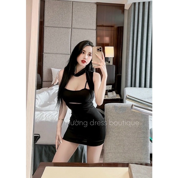Set Đầm Body Cổ U Sát Nách 2 Món Tách Rời Như Hình