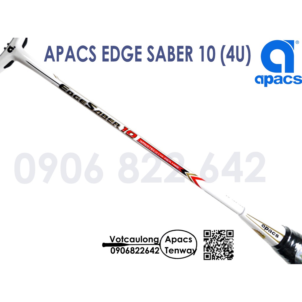 Chính hãng BH-[Vợt cầu lông Apacs Edge Saber 10 - 4U] | Bạch mã hoàng tử, cân bằng công thủ