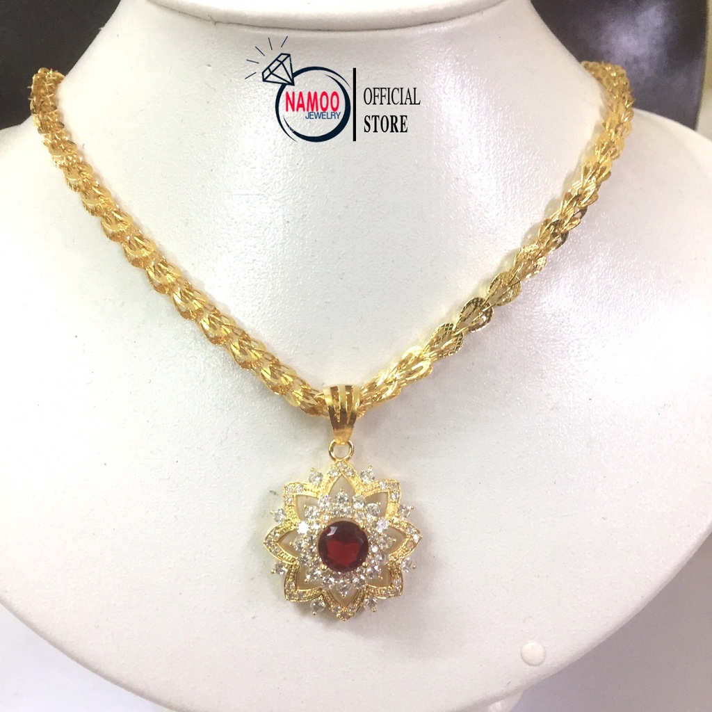 Dây Chuyền Mạ Vàng Nữ V585 Dây Dài 50cm Namoo Jewelry Chuyên sỉ