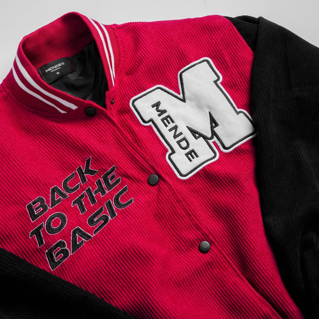 Mende - Paranoid Varsity Đỏ - áo khoác bóng chày nam màu đỏ