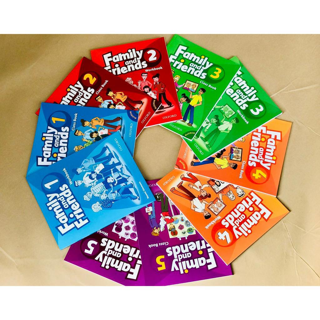 Family and friends 1st - level starter đến 5 (gồm SB và WB), tặng file mp3