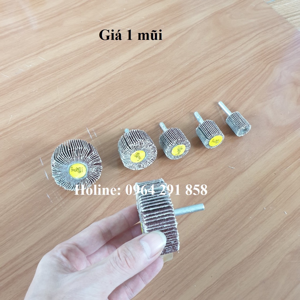 mũi giáp đánh bóng đánh thô gỗ và đánh gỉ kim loại chân cán 6mm