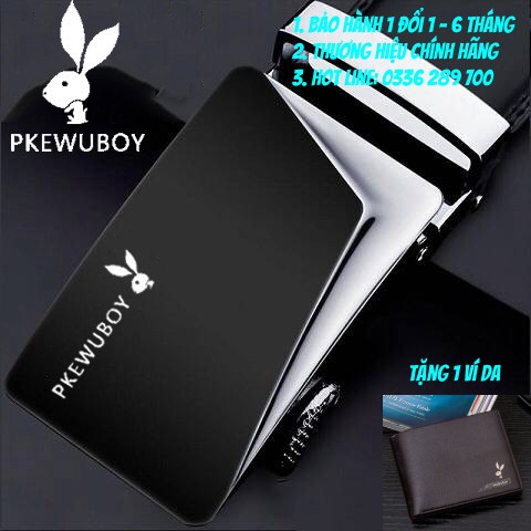 THẮT LƯNG DA NAM CAO CẤP PLAYBOY + VÍ DA NAM HIỆU PLAYBOY