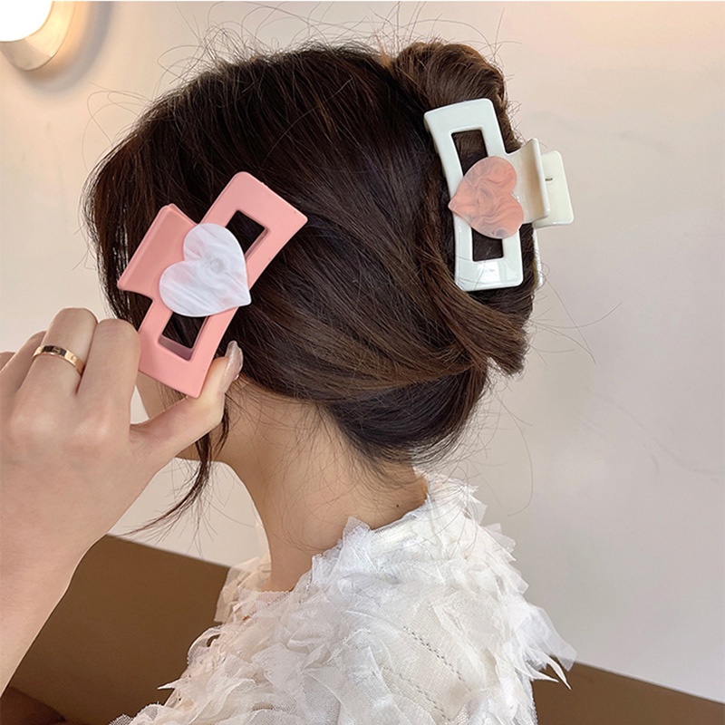 Kẹp Tóc Càng Cua Hình Cá Mập Cỡ Lớn Màu Hồng Dễ Thương Cho Bạn Gái