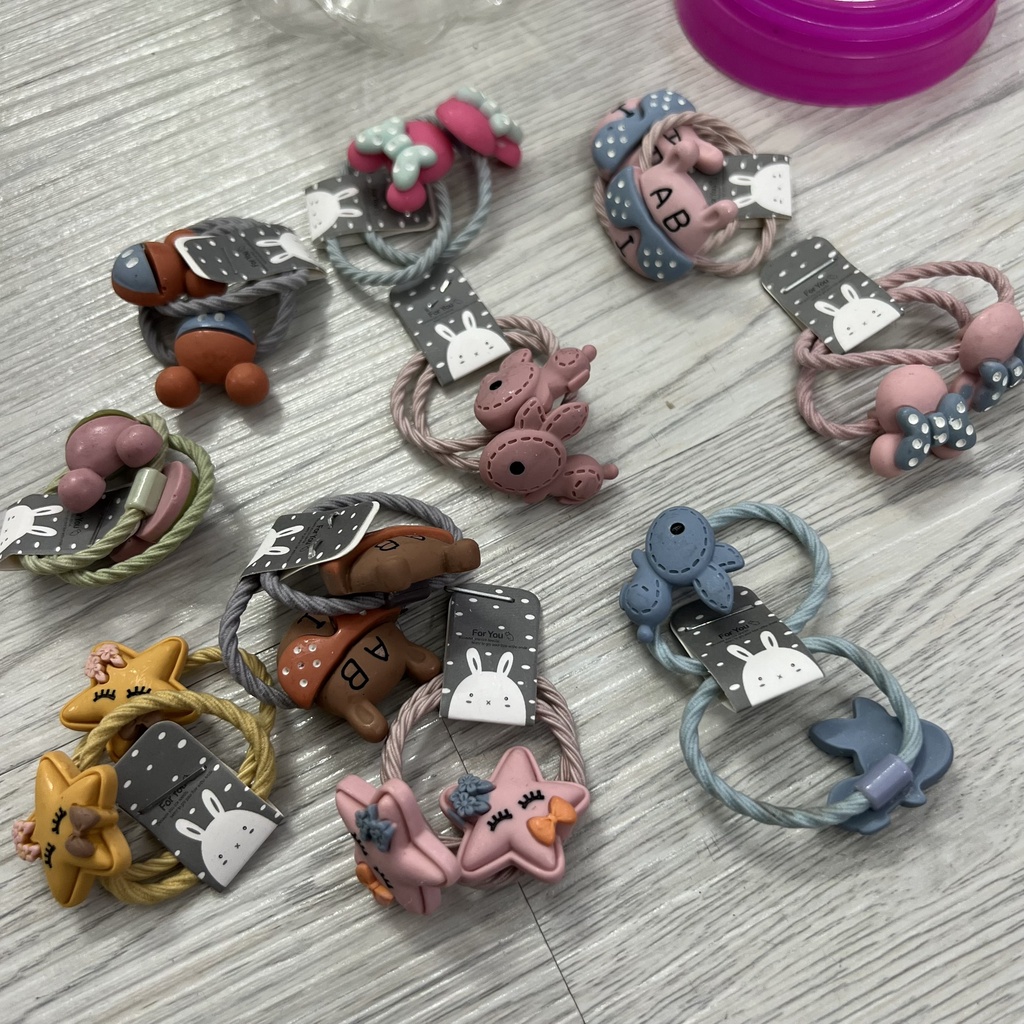 Dây cột tóc nhiều màu sắc xinh xắn cho bé gái