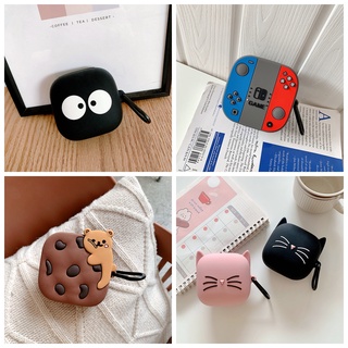 Vỏ bảo vệ hộp sạc tai nghe bằng silicon mềm hoạt hình có móc cho Beats Powerbeats Pro