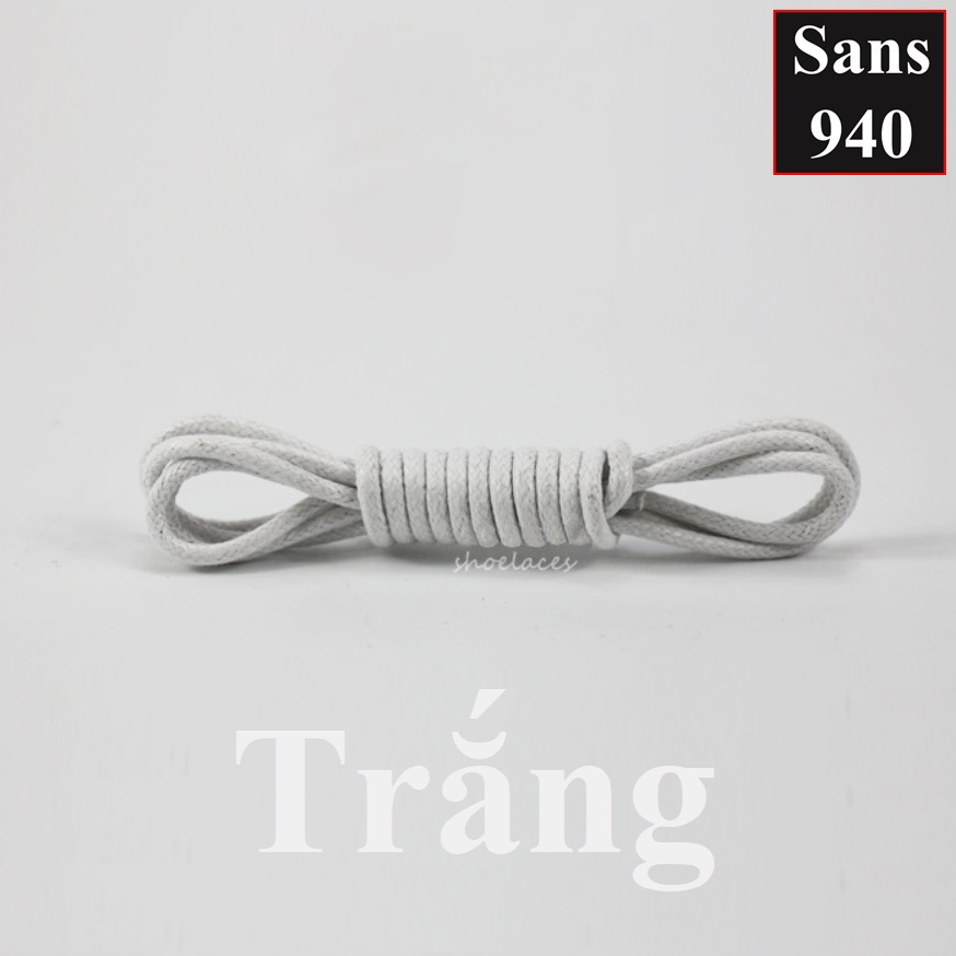 Dây giày tròn sáp 3mm buộc giầy da Sans940 boot bốt sneaker thể thao ngắn 60cm 70cm 80cm 90cm dài 1m 1m2 1m4 1m6 1m8