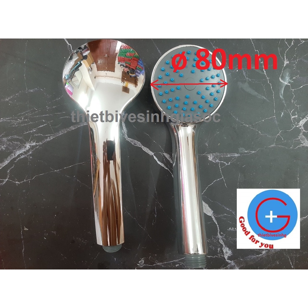 Bộ vòi hoa sen, sen tắm bát nhựa mạ mặt nhỏ | TẶNG CÀI SEN