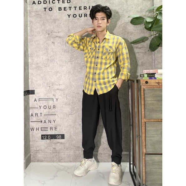 Sơ mi caro 2 túi thời trang nam form suông rộng Nô store
