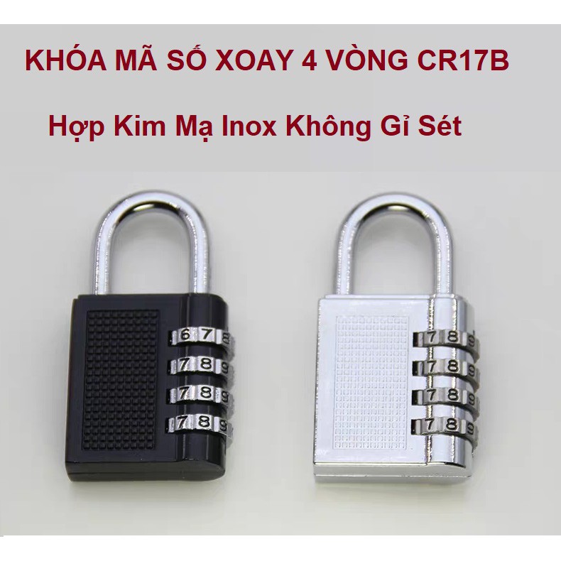 Ổ Khóa Số 4 Mã Không Cần Chìa Đổi Mã Số Tùy Ý