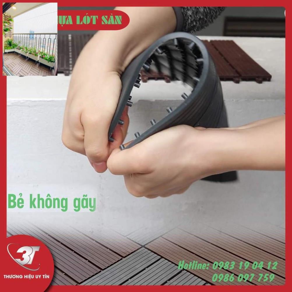 [Hàng VNXK] Vỉ nhựa lót sàn 3T-Basic KT 30x30x1,1cm. Tấm lót sàn ban công, chống trơn trượt nhà tắm