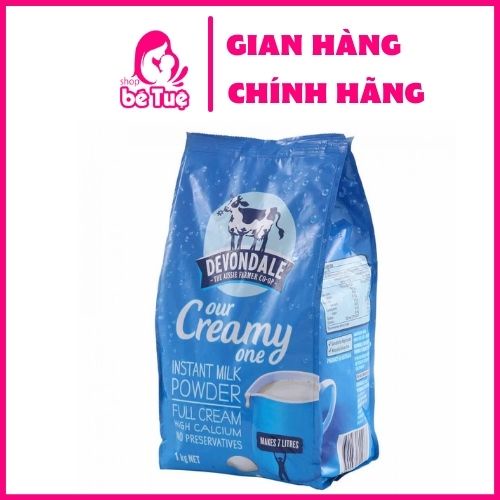 Sữa tươi dạng bột nguyên kem fullcream devondale 1Kg của Úc