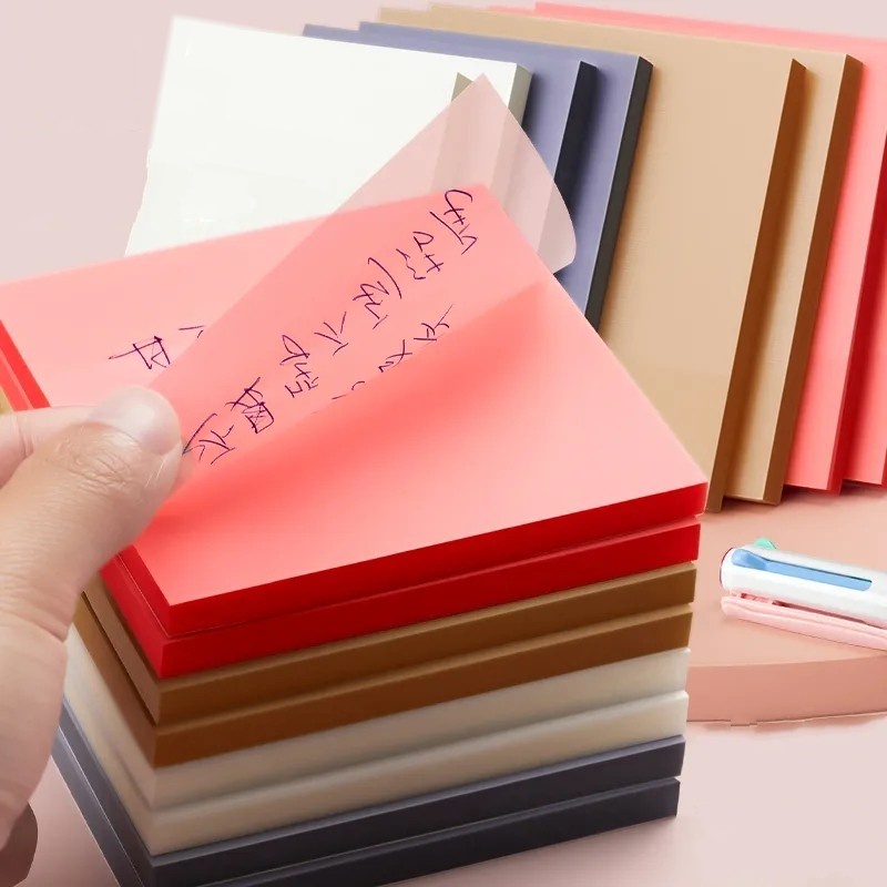 Bộ 50 Tờ Giấy Dán Ghi Chú Tự Dính Trong Suốt Chống Thấm Nước Tiện Dụng Cho Học Sinh/Văn Phòng
